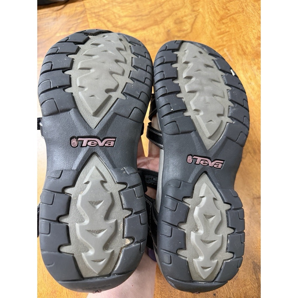 Teva Tirra Sandals Womens Size 8 Black Purple Strappy Hiking Water Shoes Western - Picture 5 of 6
